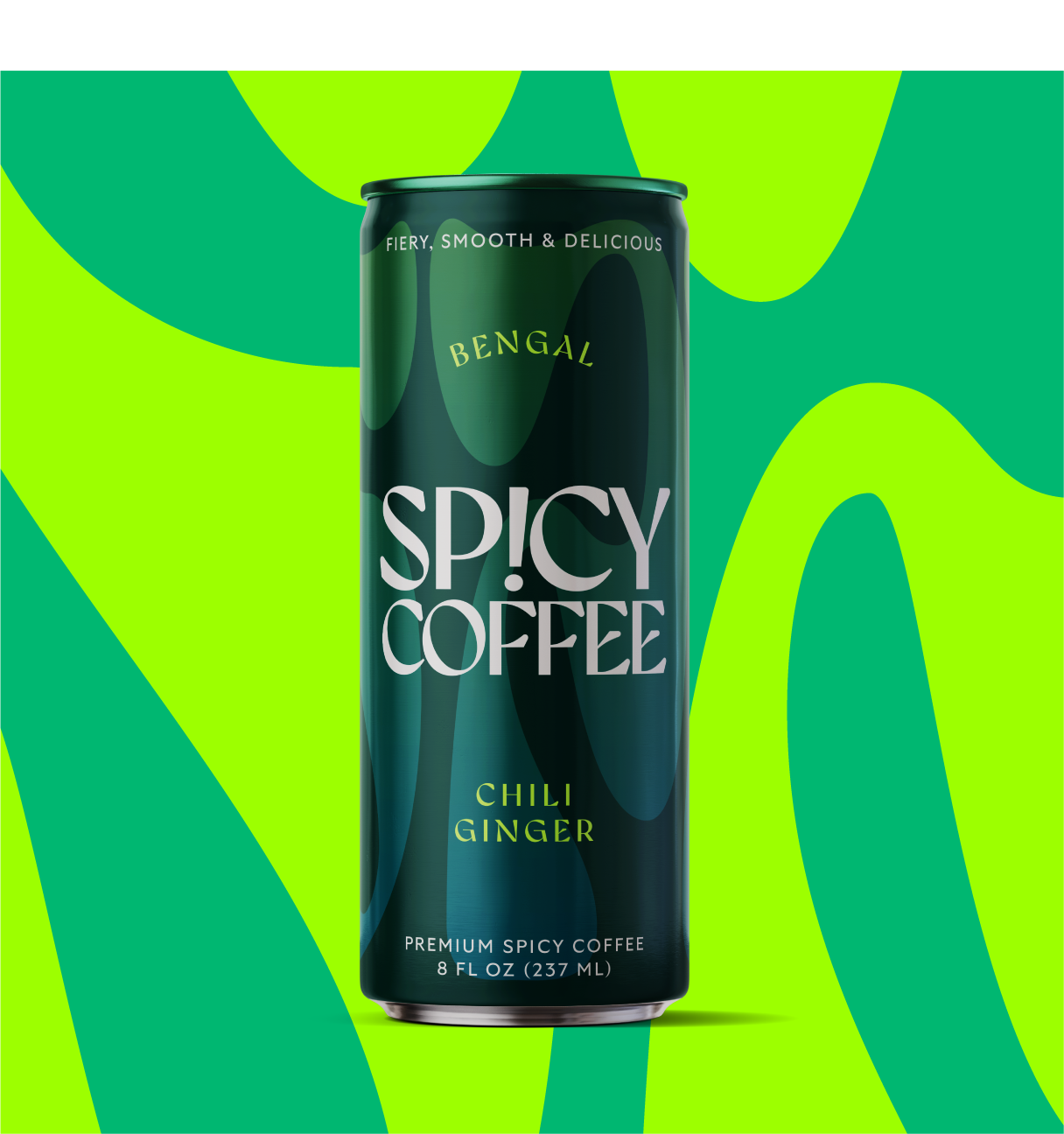 SPICY COFFEE, Bengal (Chili & Ginger), Ready-To-Drink Coffee Latte, 8OZ (12-Pack)