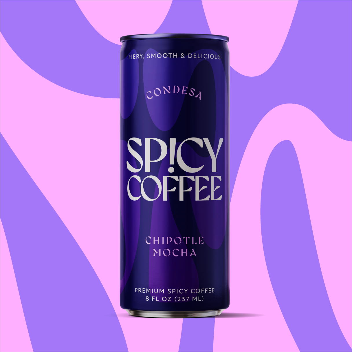 SPICY COFFEE, Condesa (Chipotle & Mocha), RTD Coffee Latte, 8OZ (12-Pack)